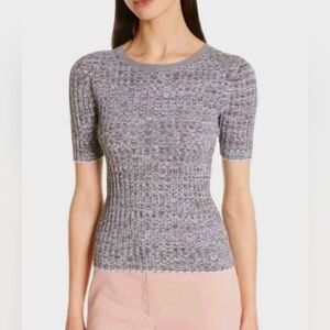 Theory Marl Rib Crewneck Knit Top